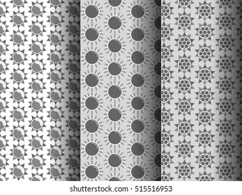 Pattern of design vector suns