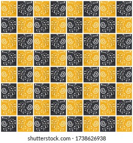 PATTERN-DESIGN IN GELB UND GRAU-VORLAGE