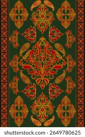 The pattern is designed in a Demark style, with graceful patterns and flowers.