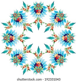 Pattern designed using the old Ottoman motifs