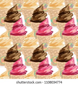 pattern dessert ice cream drawing graphic object 