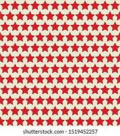 Pattern with detailed red stars