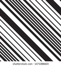 Pattern with diagonal black stripes. Modern geometric background.Vector seamless pattern.