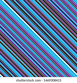 Pattern with diagonal color stripes and outline. Modern geometric background.Vector seamless pattern.