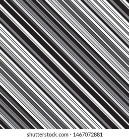 Pattern with diagonal gray stripes and outline. Modern geometric background.Vector seamless pattern.