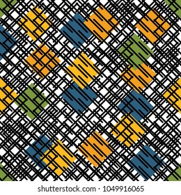 Pattern diagonal lines vector background design.Abstract geometric art woven pattern. Can be used for wallpaper, pattern fills, textile, web page background, surface textures.