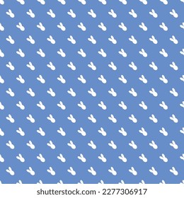 Pattern Diagonal Rabbit Head Silhouette