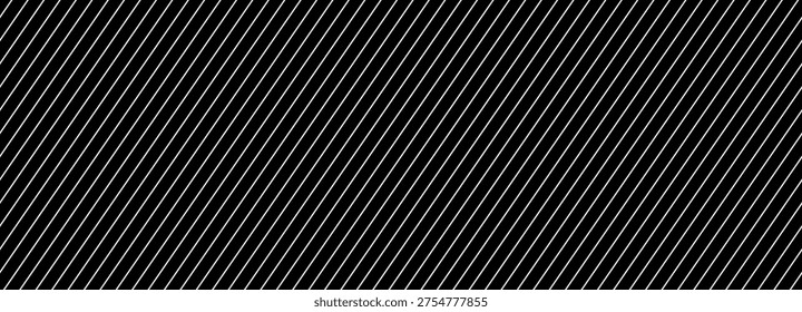 Pattern with diagonal strip slash line. Texture with geometric stripe thin and tilt white straight line. Abstract vector background with angle angled line