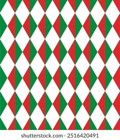 pattern diamond shaped, green , red white, happy new year