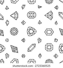 A pattern of diamonds and other gemstones is shown in black and white