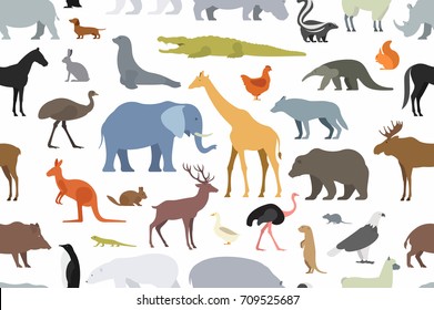 pattern with different animals
