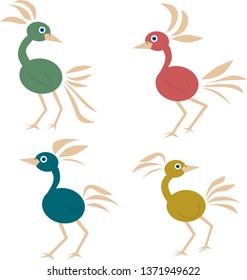 
Pattern from different fabulous birds. Ideal for baby textiles. Made in vector.