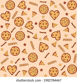 con diferentes pizzas y porciones de pizza