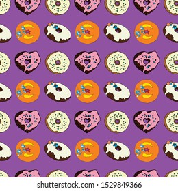 pattern of different round donuts