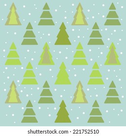 pattern of different winter green firs