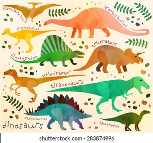 Pattern with dinosaurs