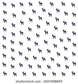 a pattern of a dog with a ball in its mouth