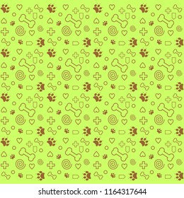 pattern dog lover yellow vector