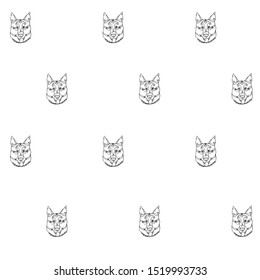Pattern dog, shepherd ready-made illustrations for fabric, textile, packaging, posters, design,
Hand-drawn. Cartoon style. Doodle Vector