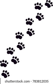 Pattern of dog or wolf footprint.