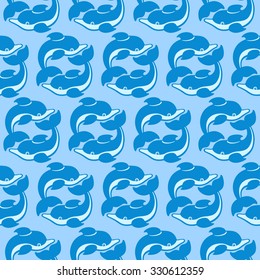 pattern with dolphins