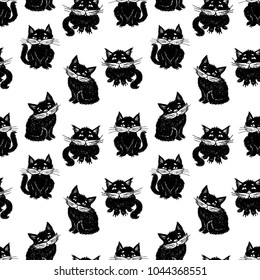 Pattern of the domestic black cats