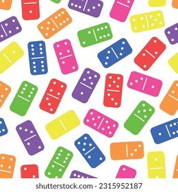 Pattern Domino - Messy Colored Dominoes in White Background