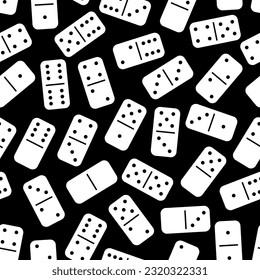 Pattern Domino - Messy White Dominoes in Black Background