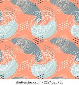 Pattern doodle abstract boho style. Vector illustration