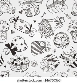 pattern doodle birthday seamless