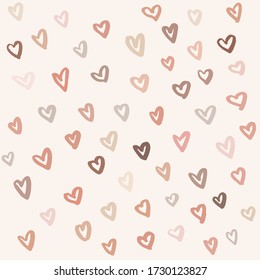 Corazones de perro, colección de corazón de amor dibujada a mano. Antecedentes del Día de San Valentín.