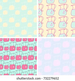 pattern doodle milk vector
