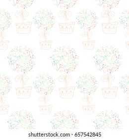 pattern doodle topiary