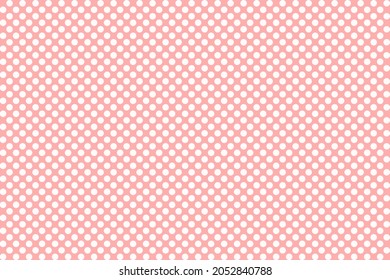 Pattern of dot white color on pink background