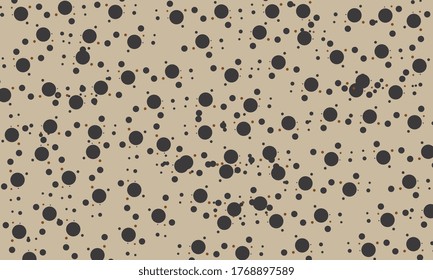 pattern dots color-chocolate on brown background, sweet dots of Seamless chocolate pattern with white dot. Decorative illustration, good for printing. Great for label, print, packaging, fabric. Small 