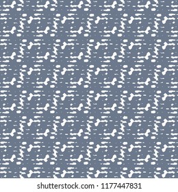 Pattern with dots and dashes. Blue floor carpet texture. Textile fabric. Vector illustration.