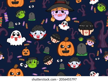 pattern drawing Halloween Festival There are many kinds of ghosts.