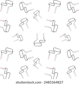 pattern drawing of a roller with one line. vector