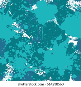 Pattern drawn in blue ink. Abstract brush strokes. Simple minimalist design