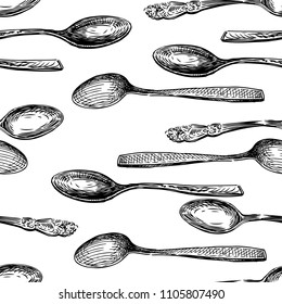 Pattern of the drawn teaspoons