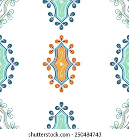 Pattern with east ornament on a light background