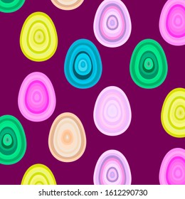 Pattern. Easter colorful eggs. Pastel shades.