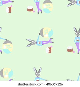 pattern with easter rabbit