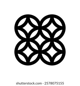 Pattern. Editable stroke vector icon.