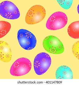 Pattern with eggs and vector EPS 10