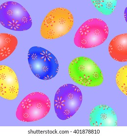 Pattern with eggs and vector EPS 