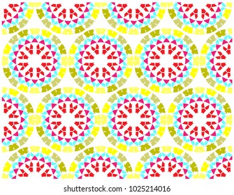 pattern of elbows and flower arrangement