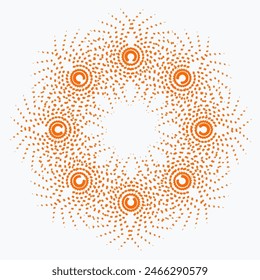 Pattern element on a white background. The vector image can be used as a decoration for fine art.