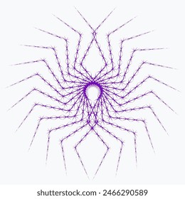 Pattern element on a white background. The vector image can be used as a decoration for fine art.