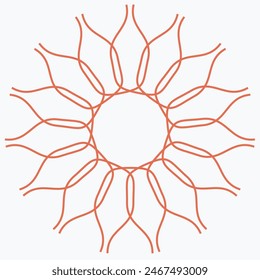 Pattern element on a white background. The vector image can be used as a decoration for fine art.